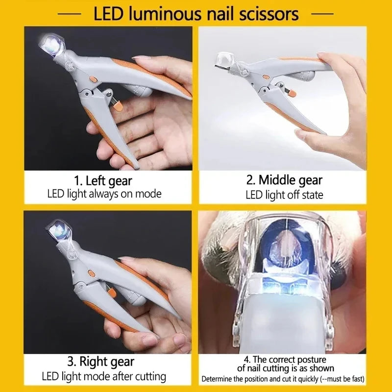 Pawlymals Professional Pet Nail Clipper LED