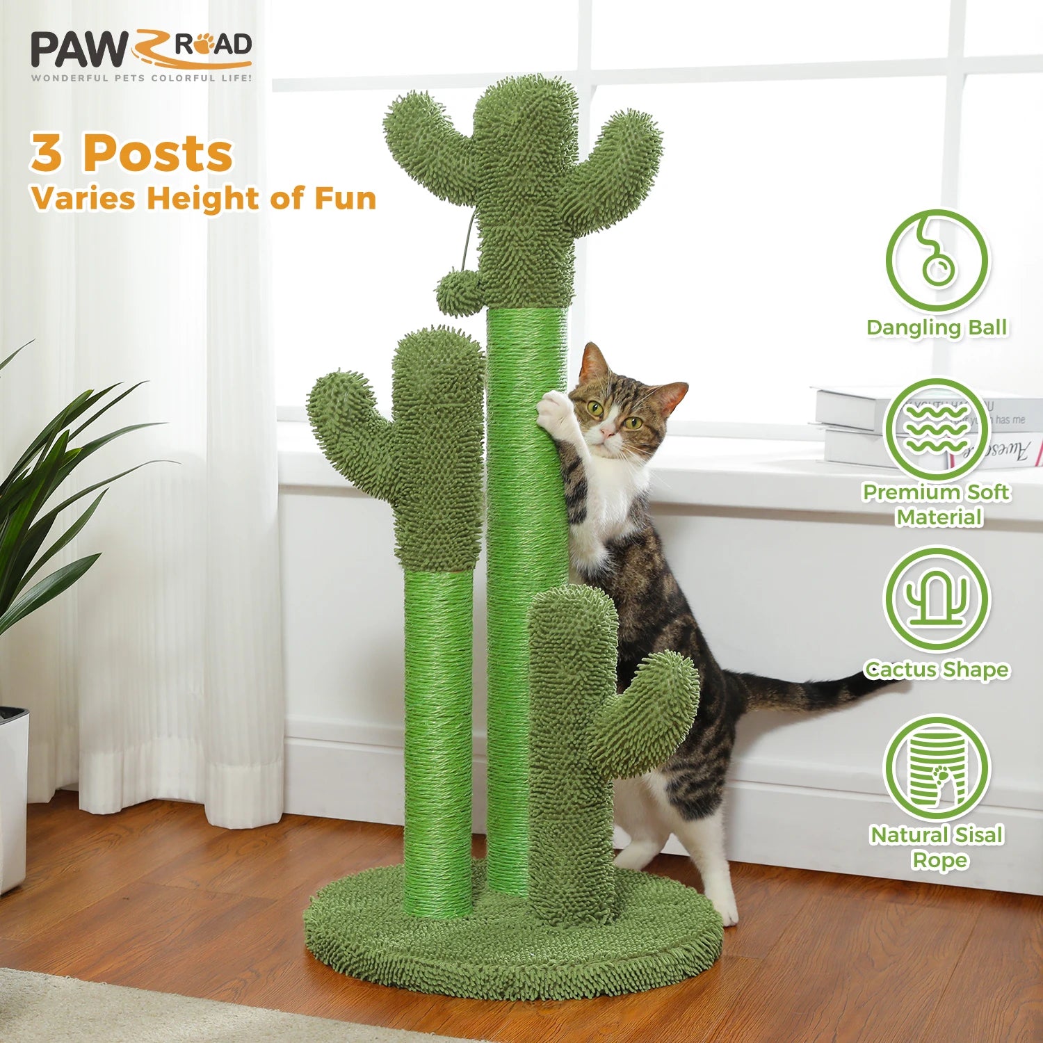 Cactus Cat Scratching Pawlymals